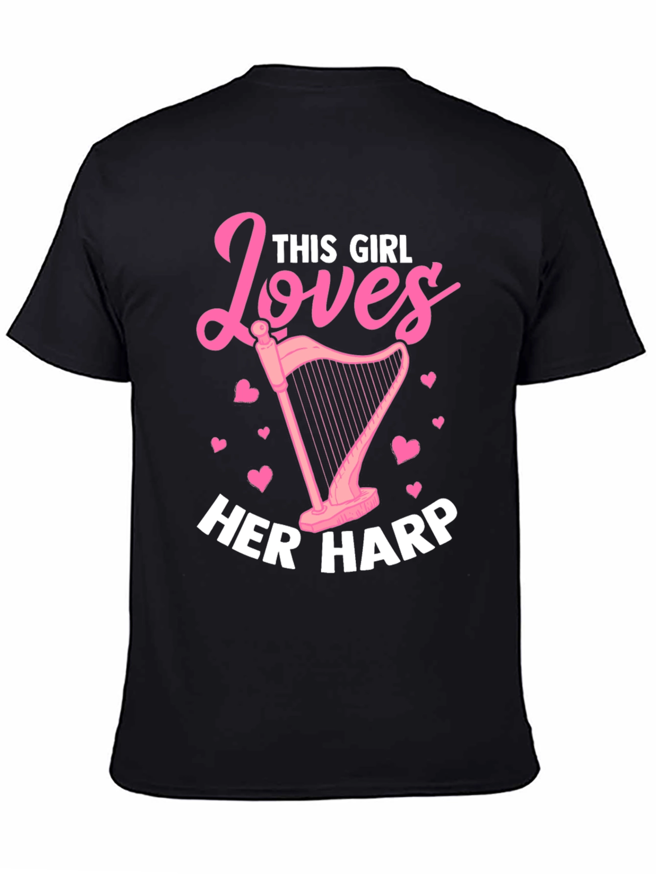 This Girl Loves Her Harp T-Shirt - Pink Design