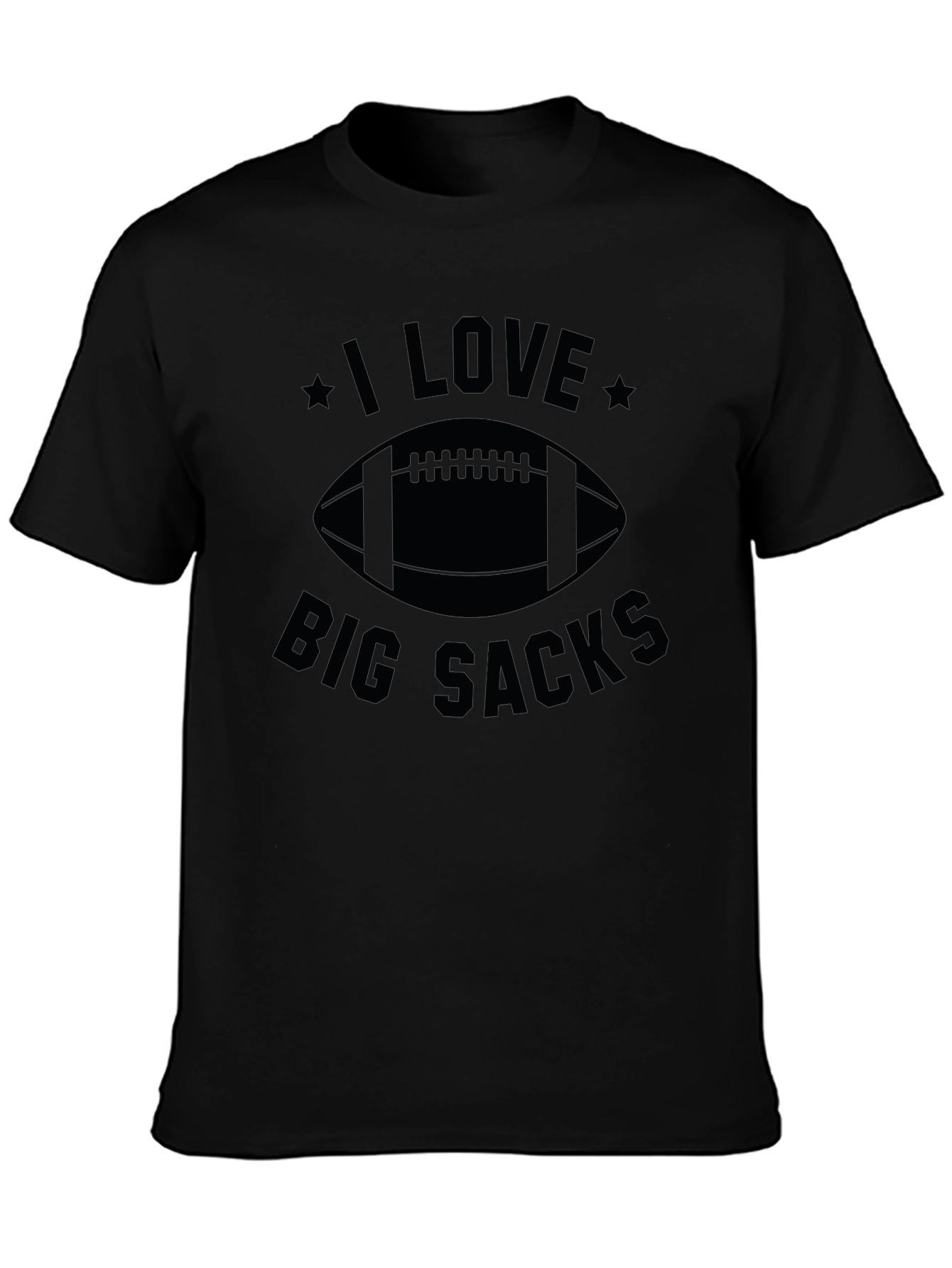 I Love Big Sacks Football Graphic T-Shirt