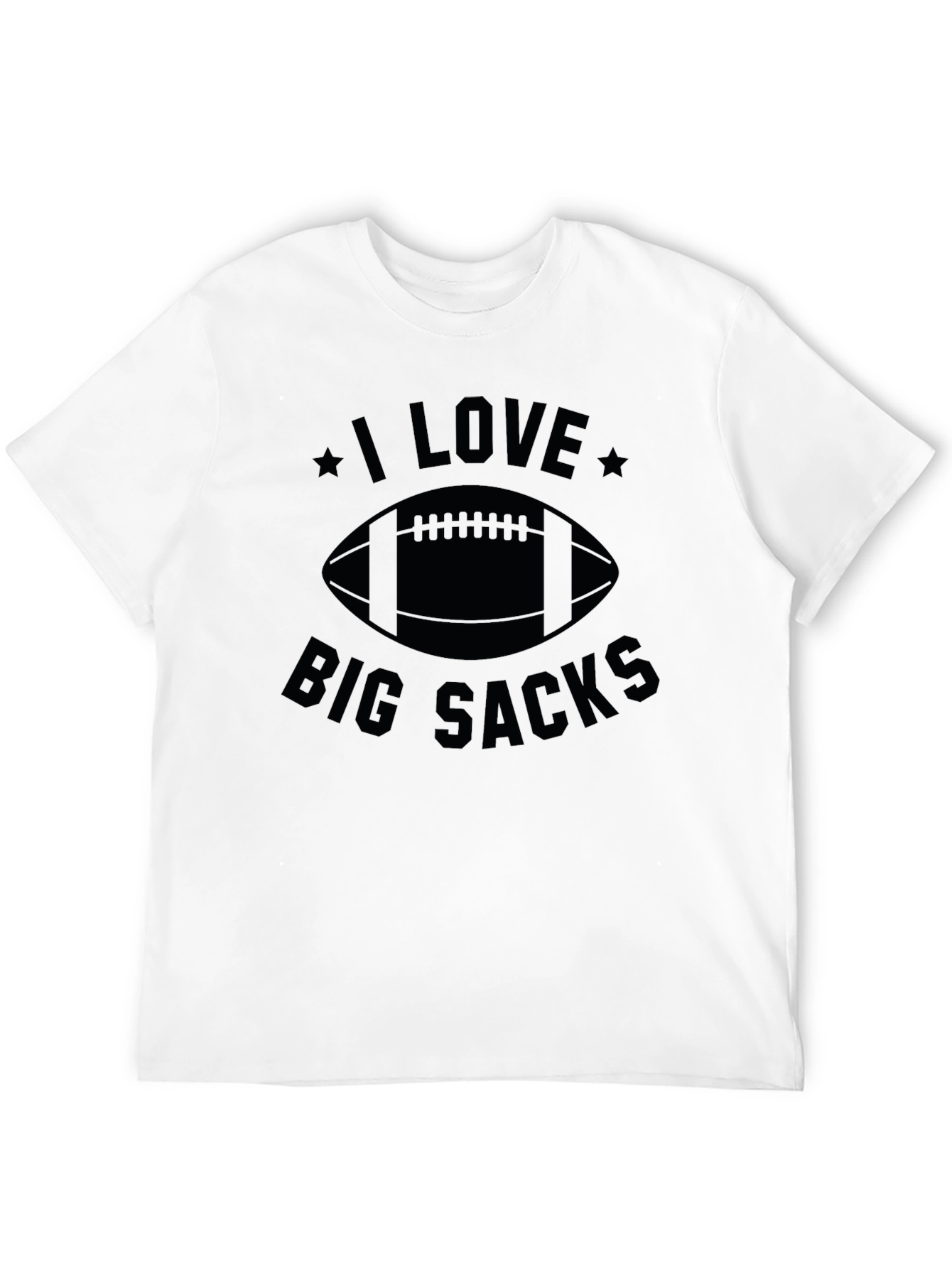 I Love Big Sacks Football Graphic T-Shirt