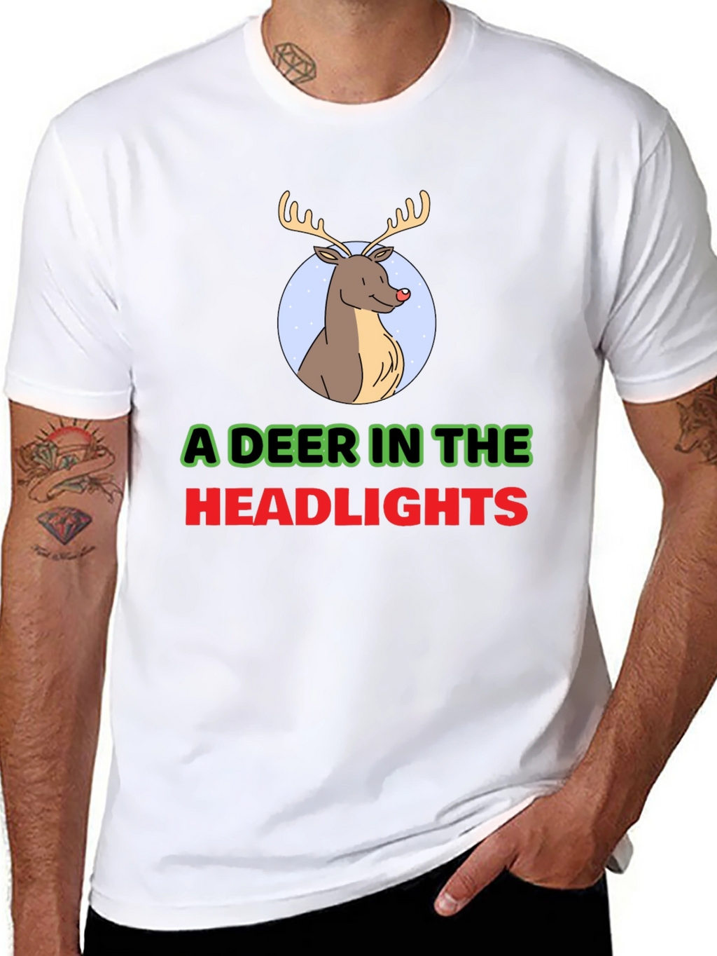 A Deer In The Headlights Graphic T-Shirt