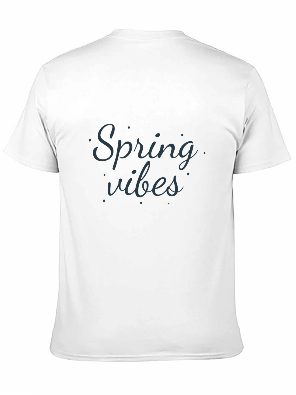 Spring Vibes Black Cotton T-Shirt