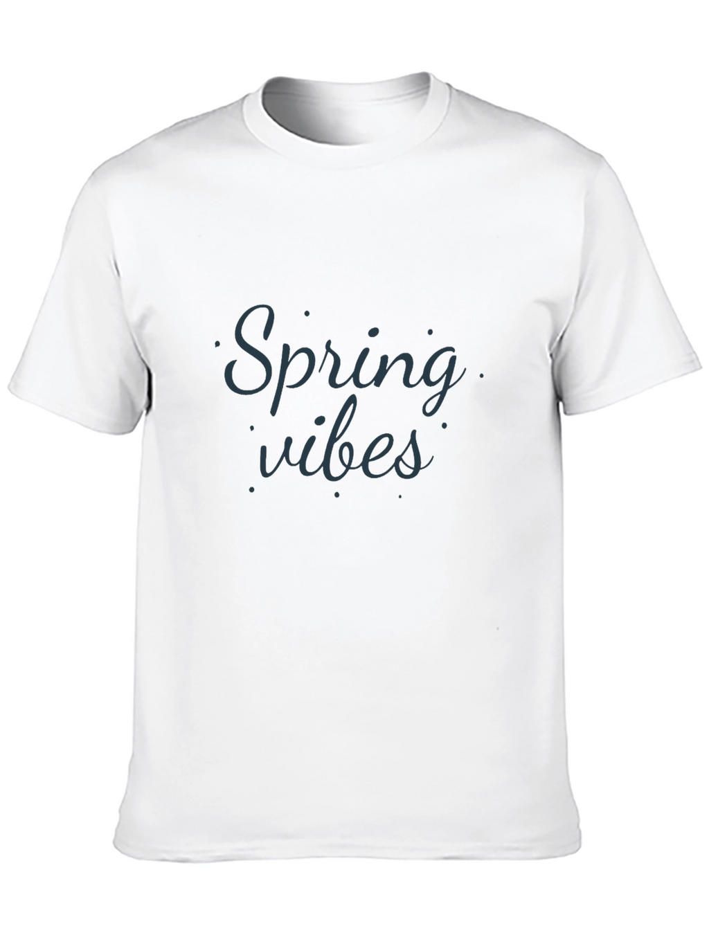 Spring Vibes Black Cotton T-Shirt