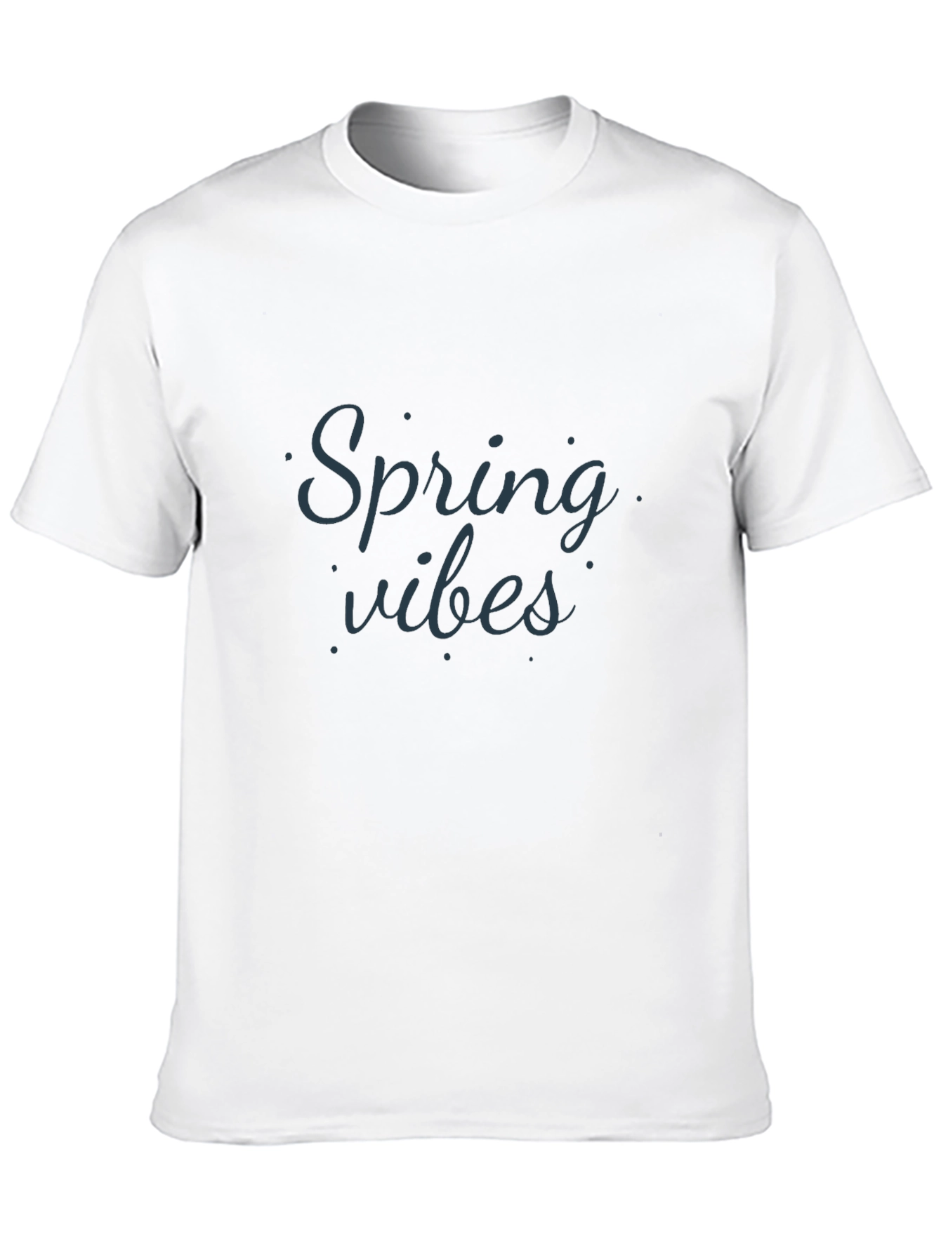 Spring Vibes Black Cotton T-Shirt