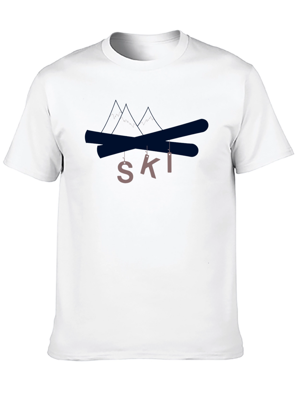 Ski Graphic T-Shirt - Black Crew Neck Tee