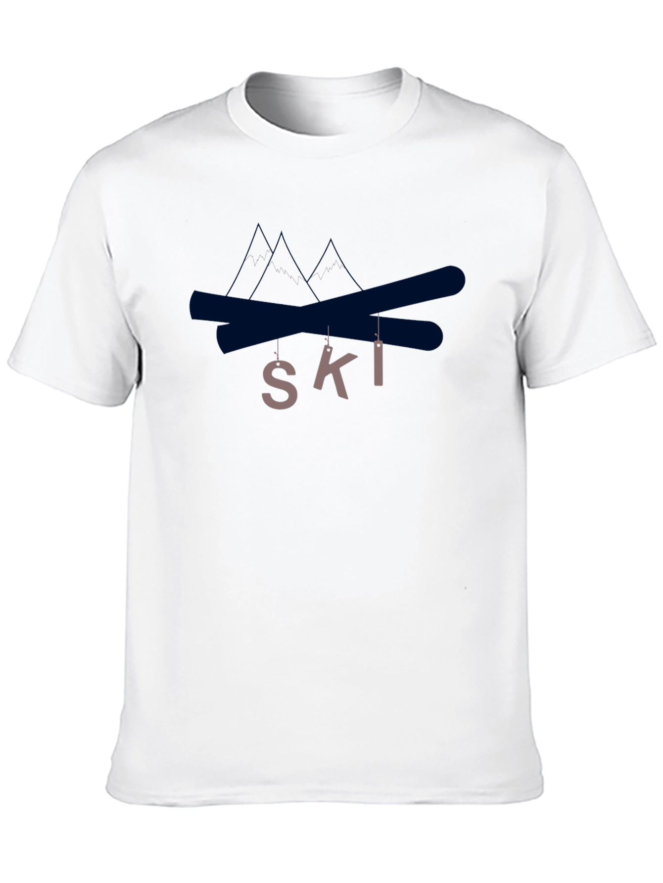 Ski Graphic T-Shirt - Black Crew Neck Tee
