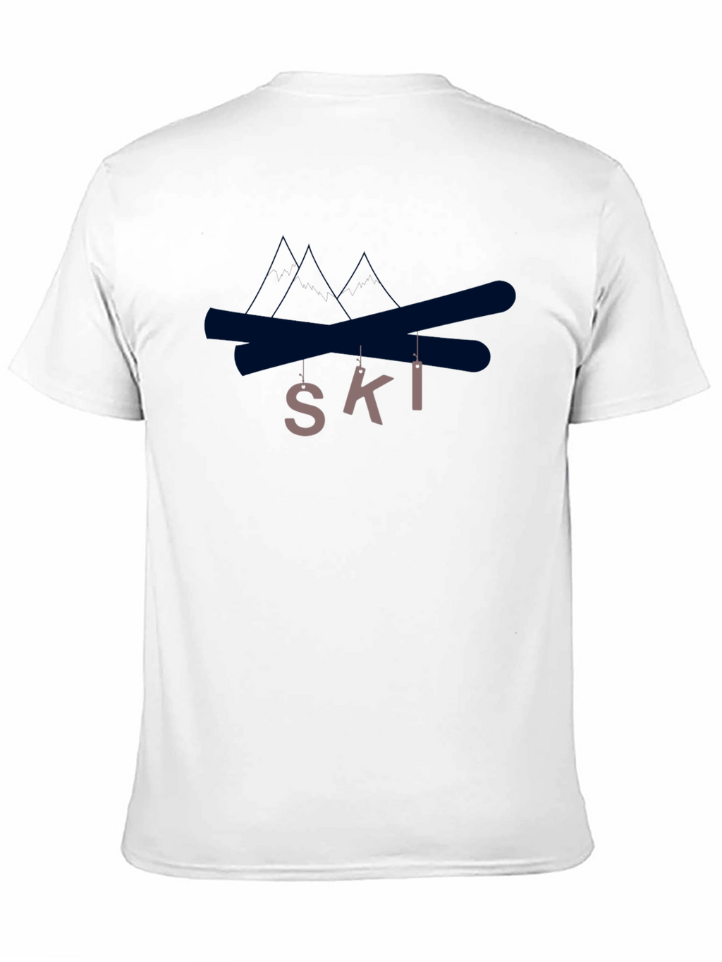 Ski Graphic T-Shirt - Black Crew Neck Tee