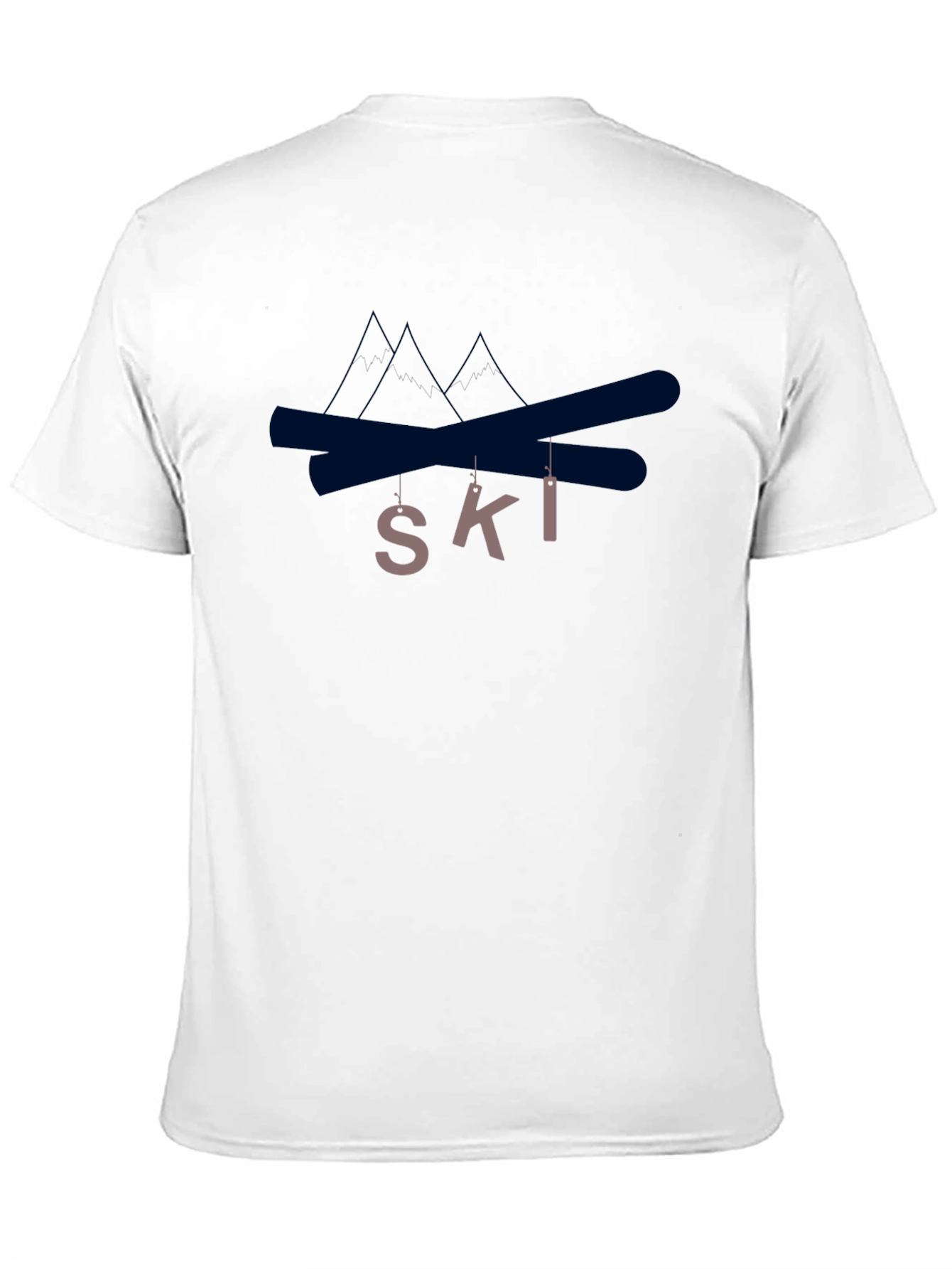 Ski Graphic T-Shirt - Black Crew Neck Tee