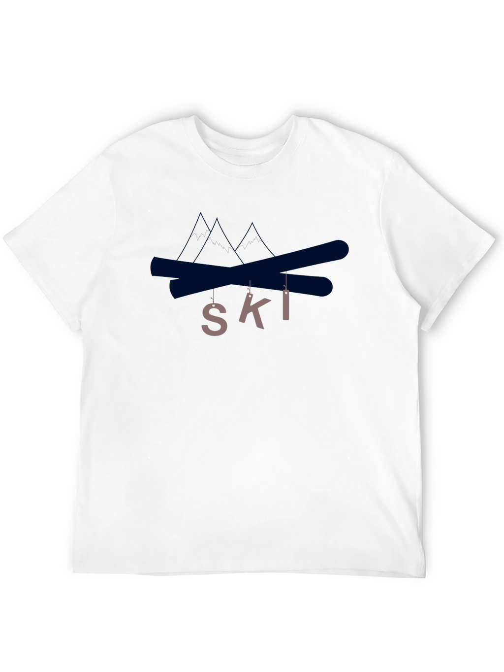 Ski Graphic T-Shirt - Black Crew Neck Tee