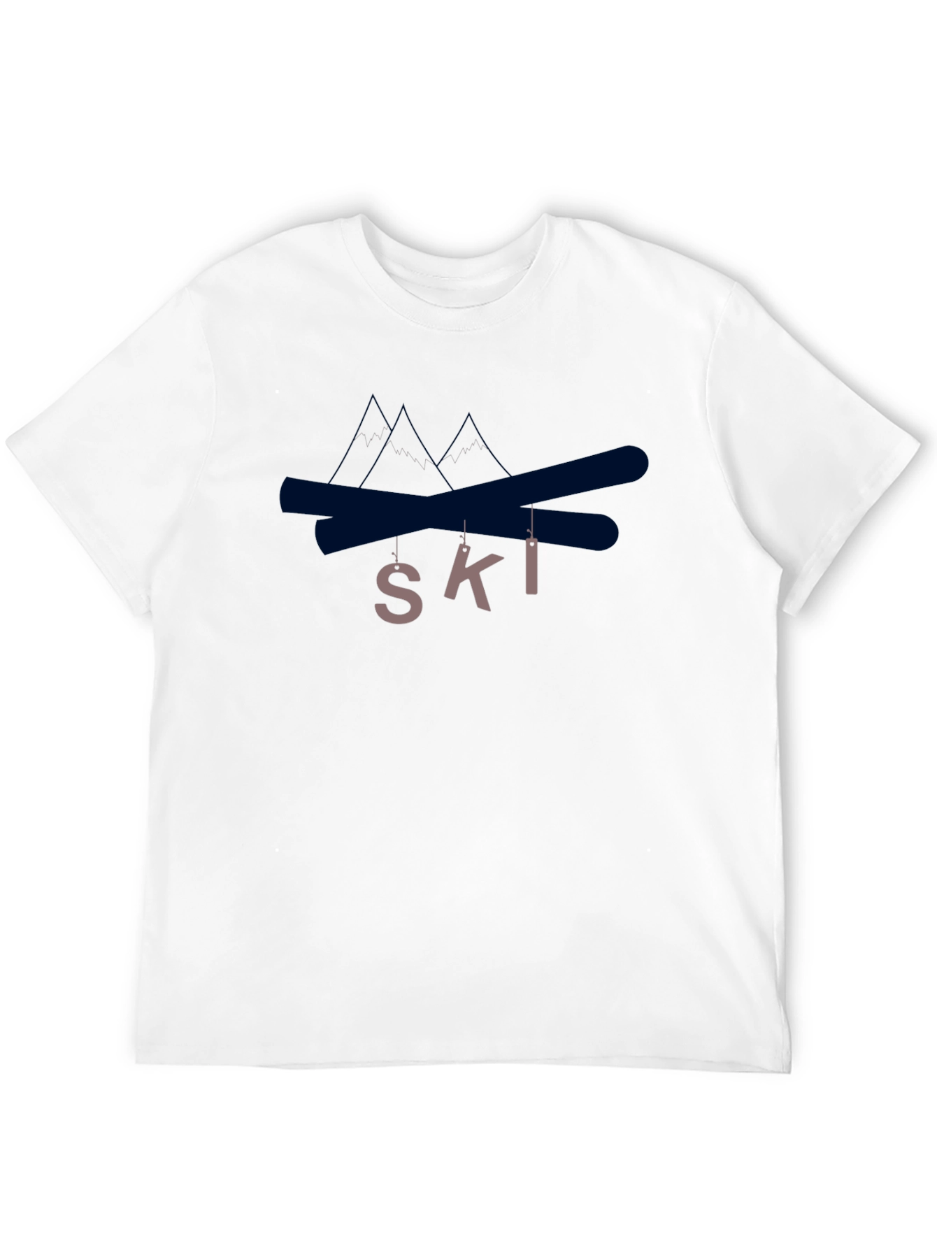 Ski Graphic T-Shirt - Black Crew Neck Tee