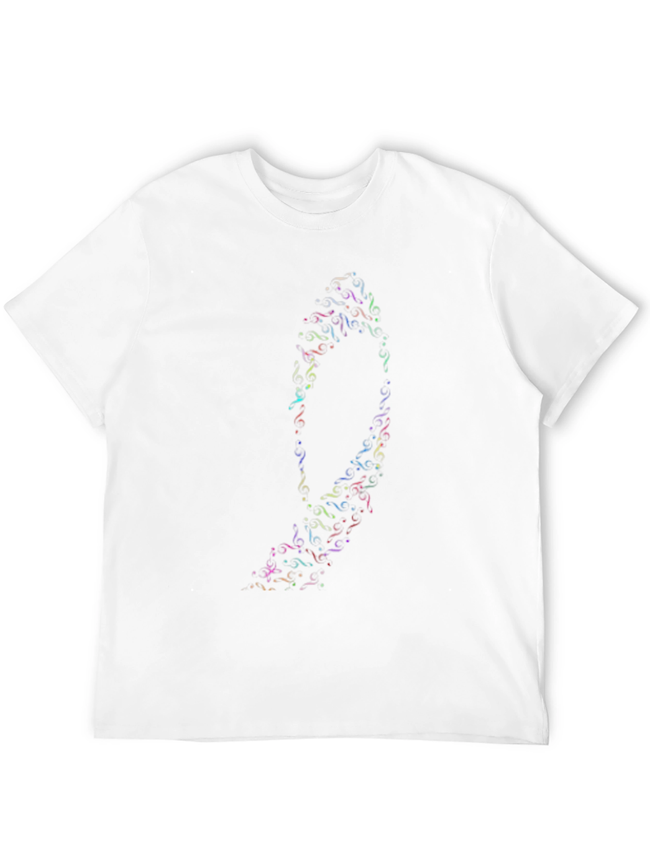 Abstract Swirl Design Black T-Shirt