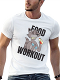 Food Workout T-Shirt - Funny Raccoon Gym Tee