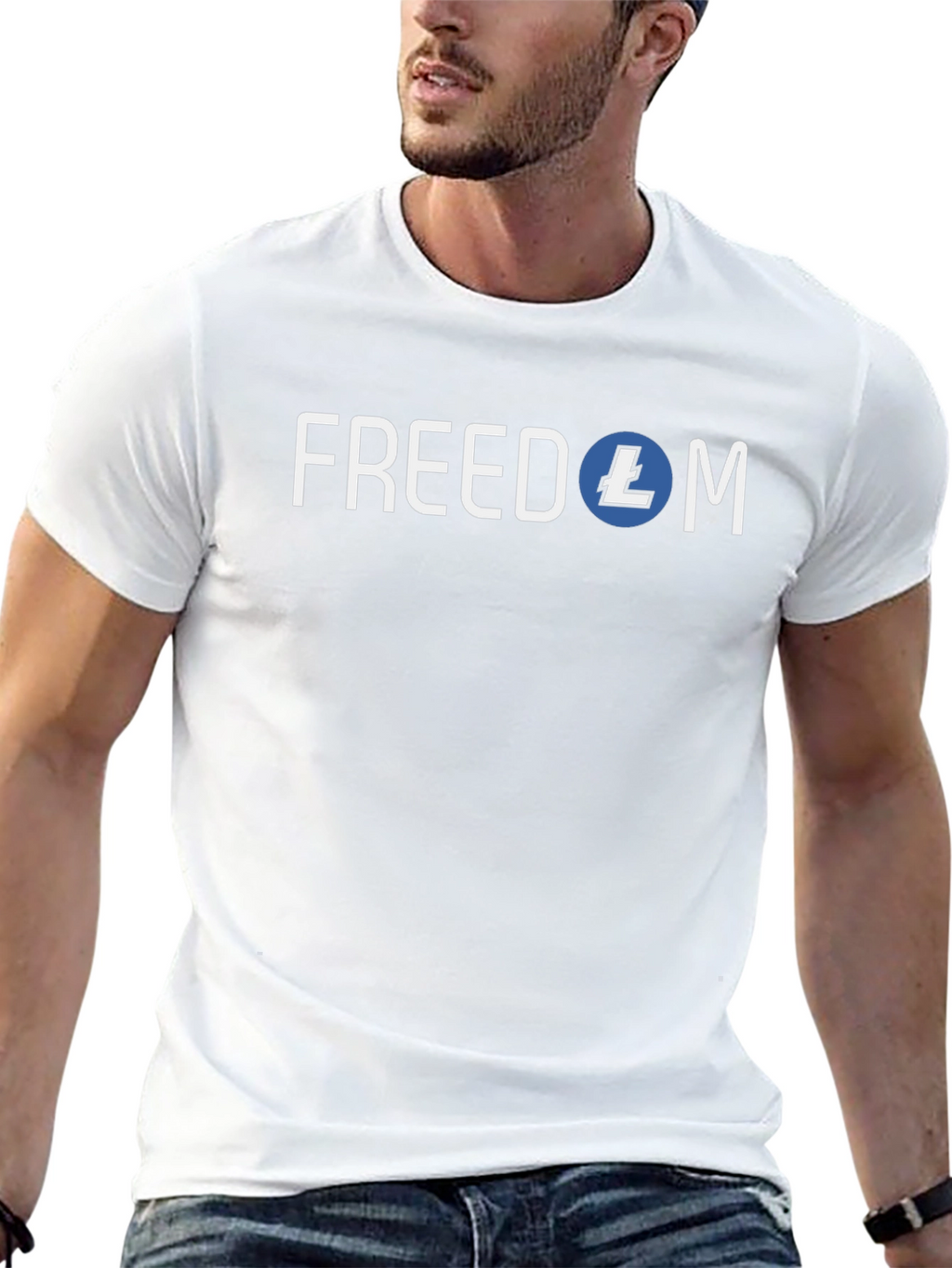 Freedom Litecoin Black T-Shirt Crypto Tee