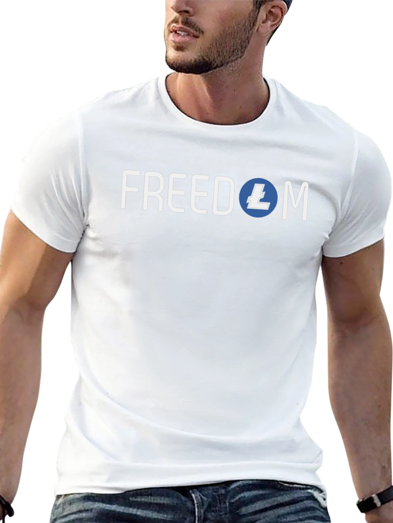 Freedom Litecoin Black T-Shirt Crypto Tee