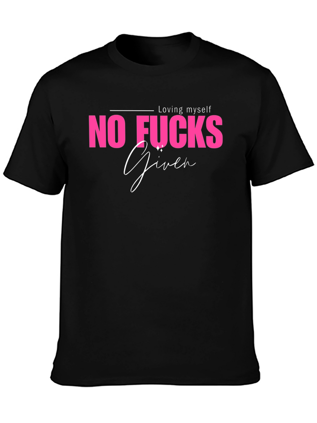 No Fucks Given Graphic Tee - Black Casual T-Shirt