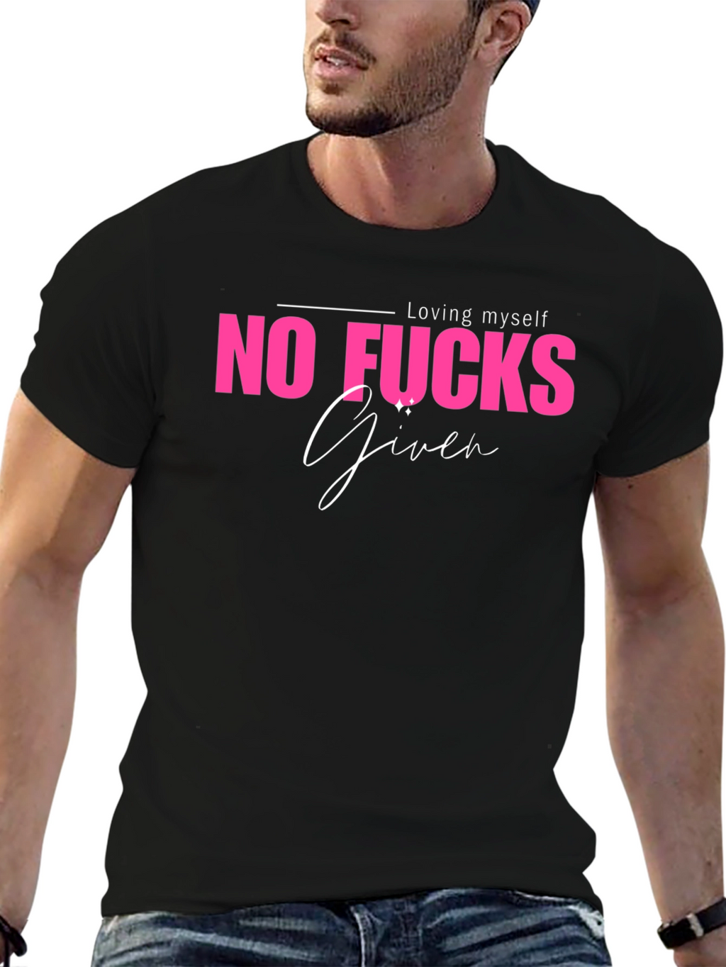 No Fucks Given Graphic Tee - Black Casual T-Shirt