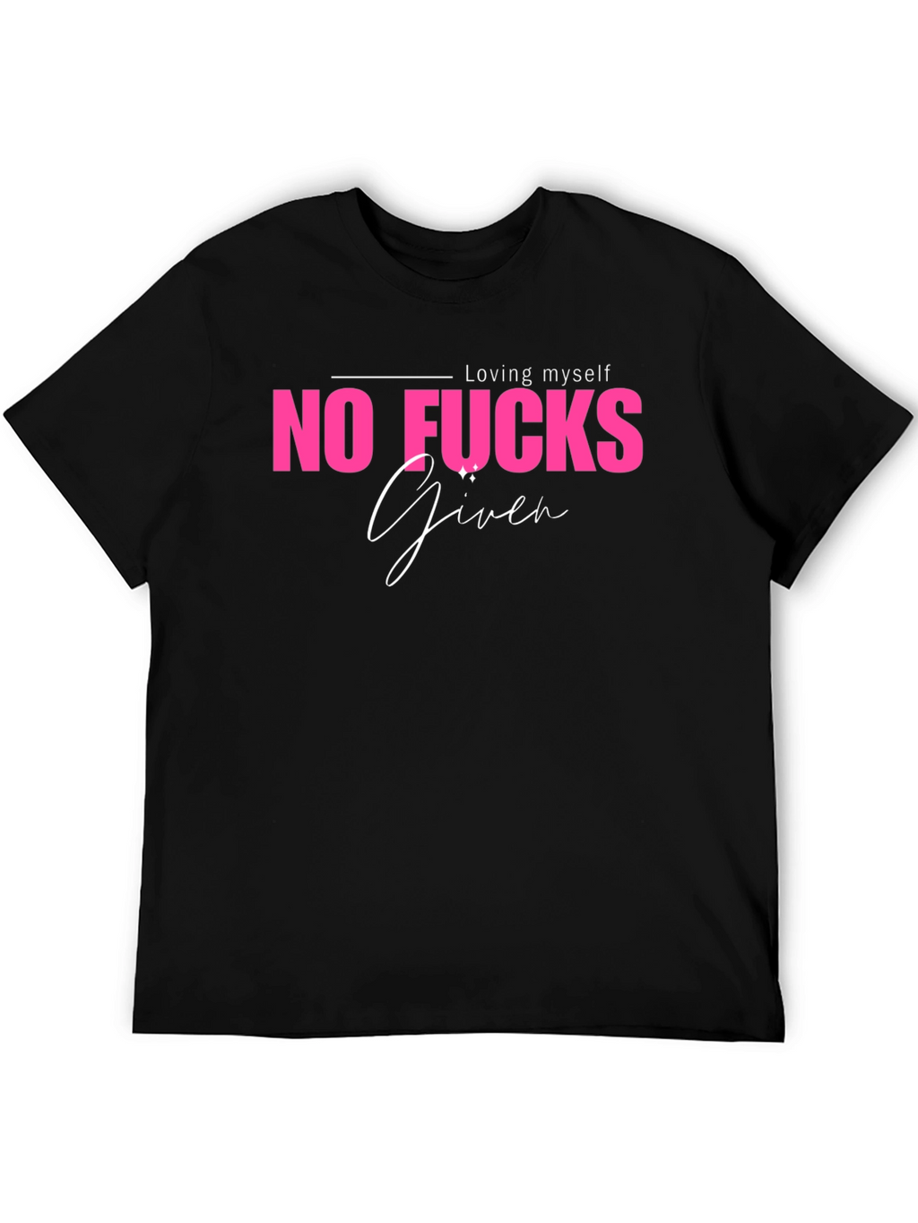 No Fucks Given Graphic Tee - Black Casual T-Shirt