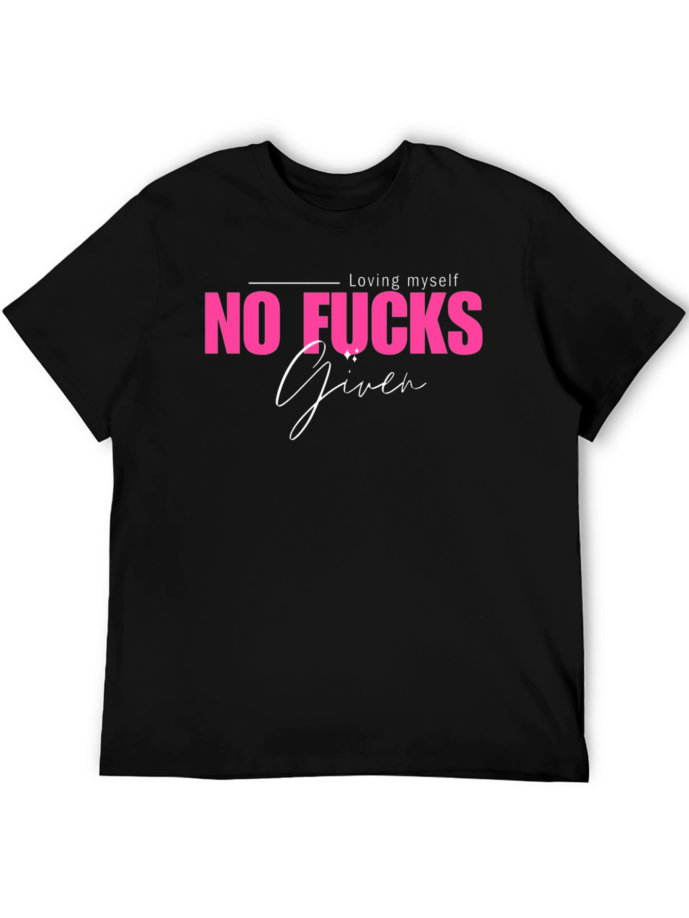 No Fucks Given Graphic Tee - Black Casual T-Shirt