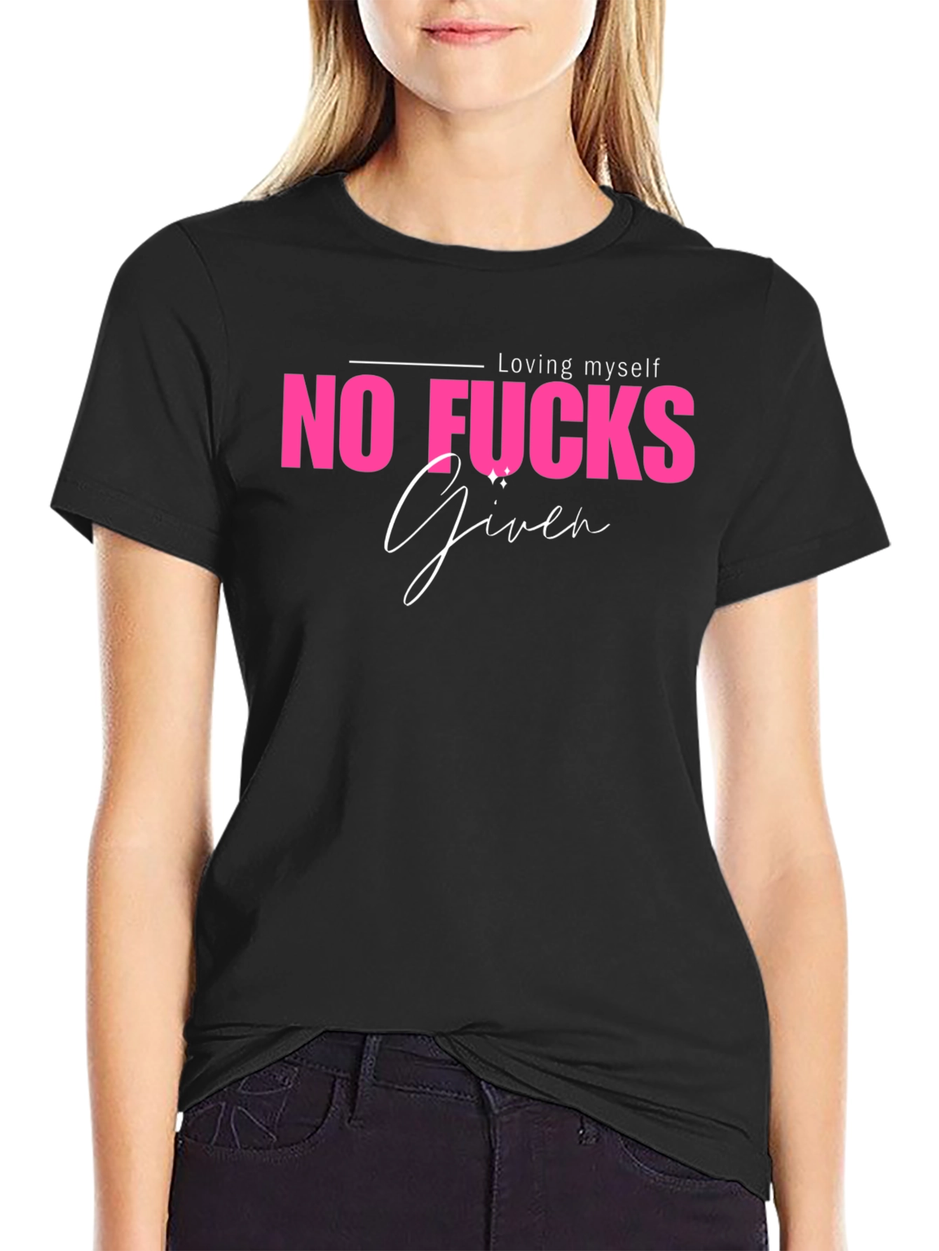 No Fucks Given Graphic Tee - Black Casual T-Shirt