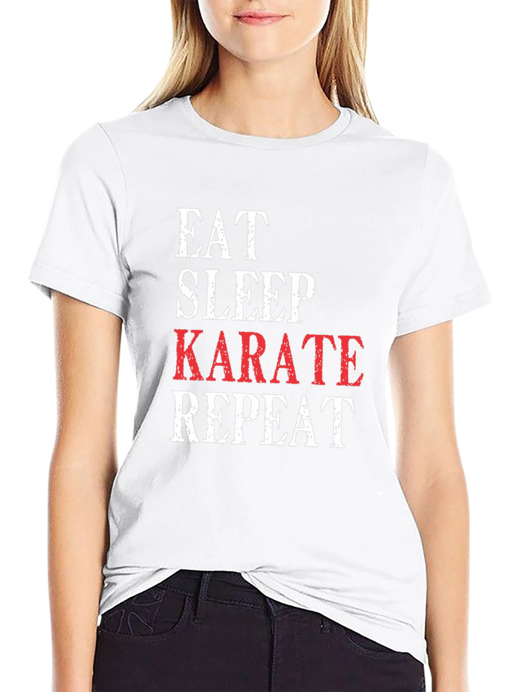 Eat Sleep Karate Repeat Graphic Tee