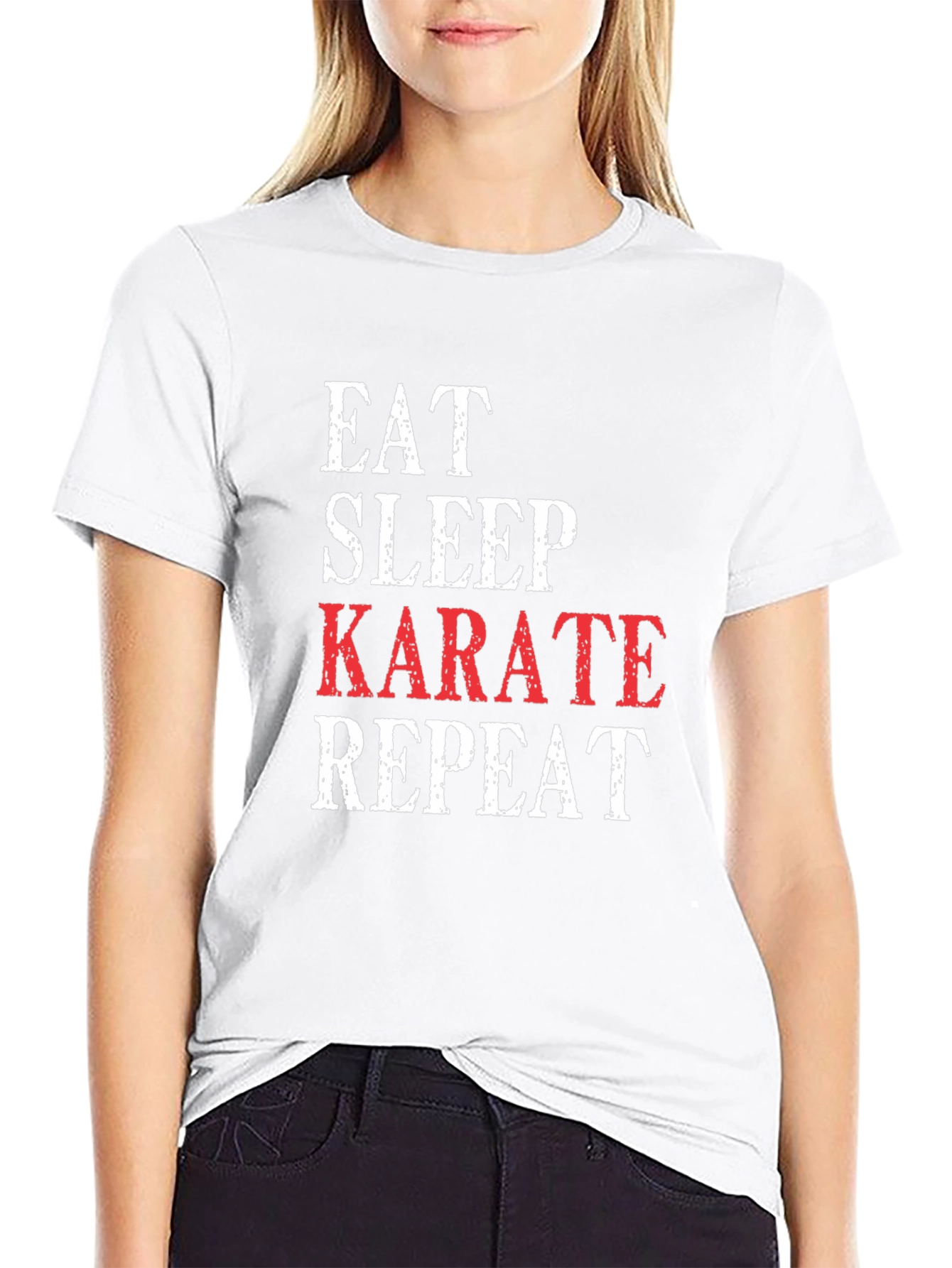 Eat Sleep Karate Repeat Graphic Tee