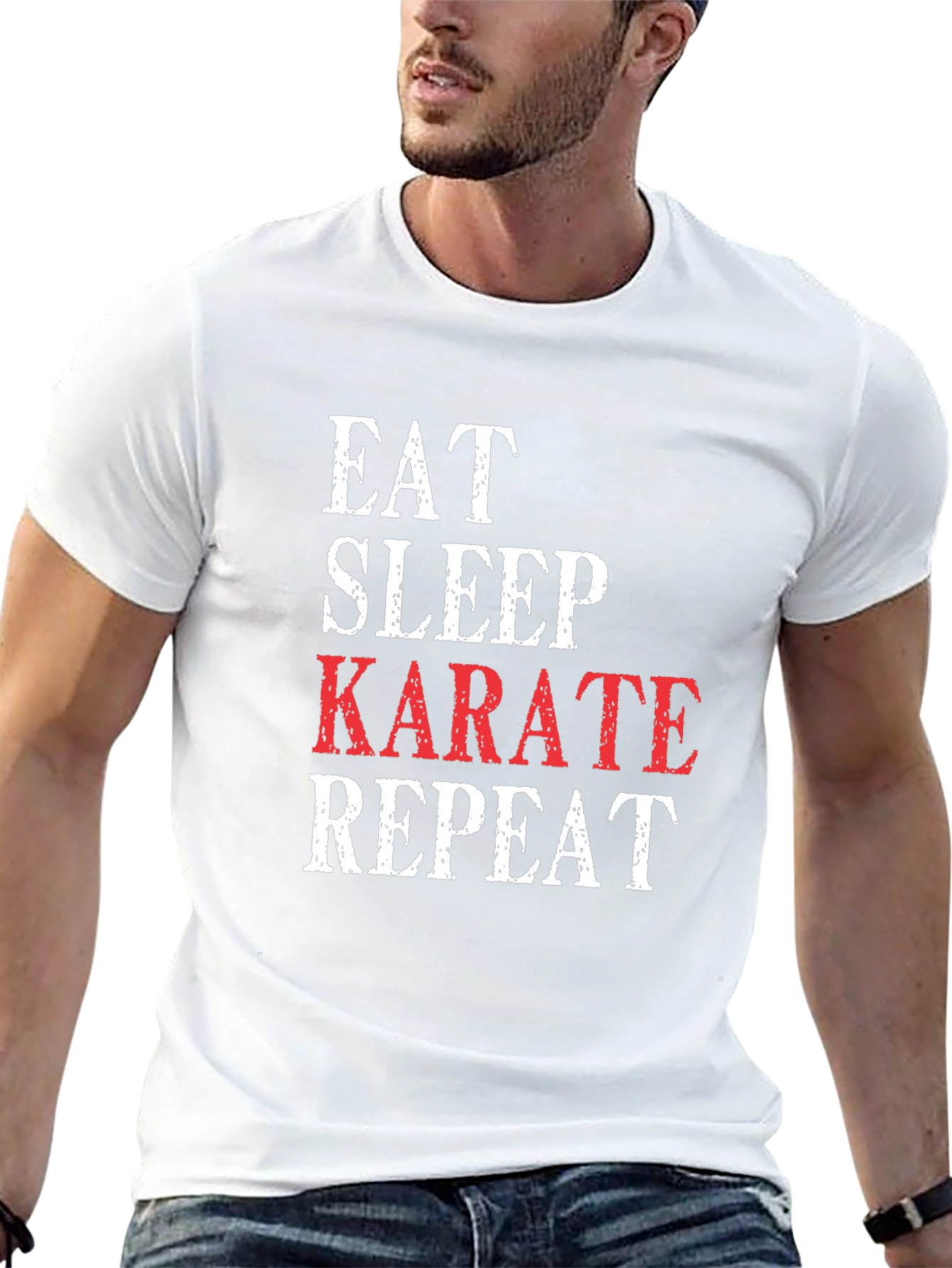 Eat Sleep Karate Repeat Graphic Tee