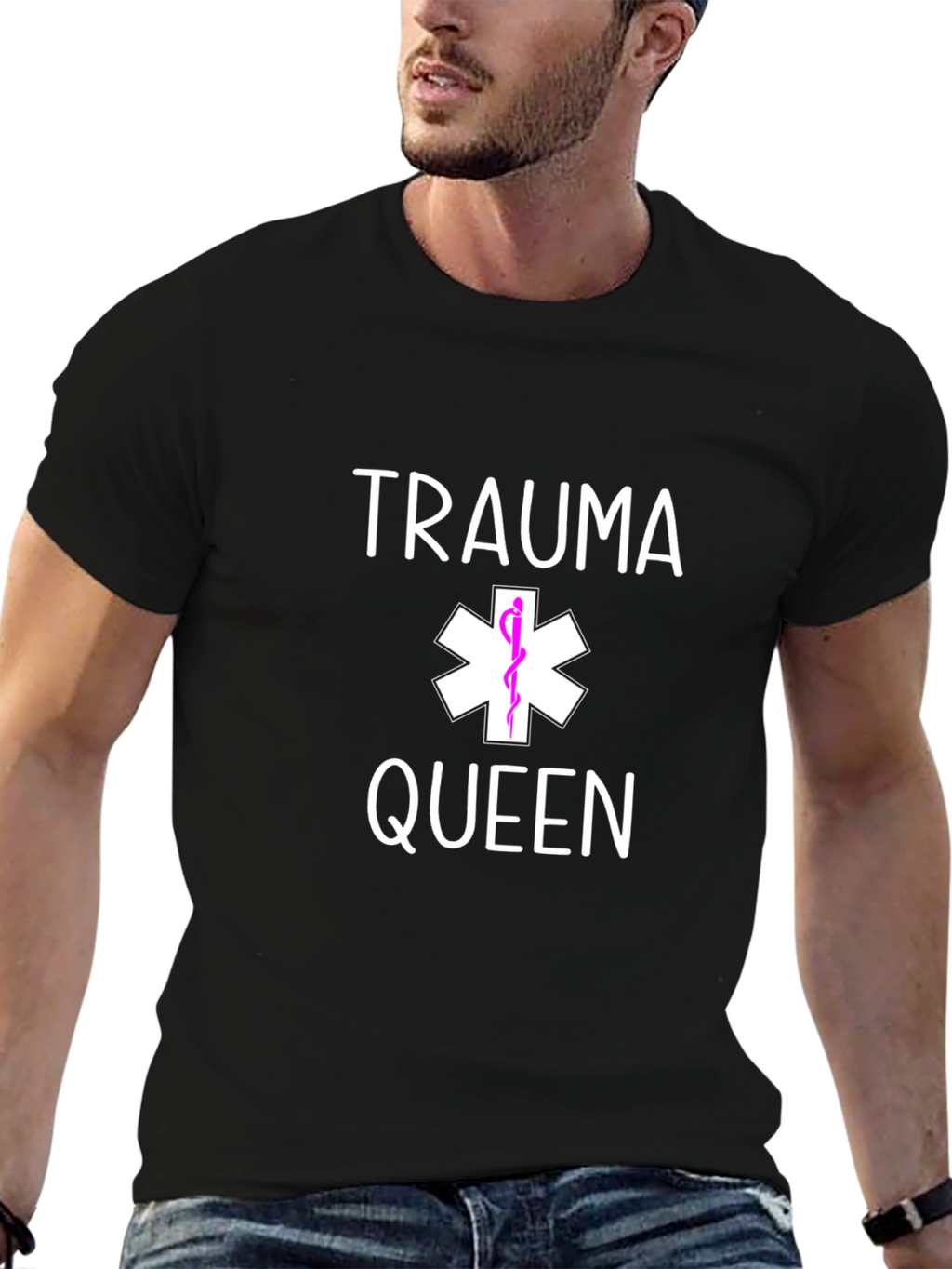 Trauma Queen Graphic Tee - Medical Humor T-Shirt