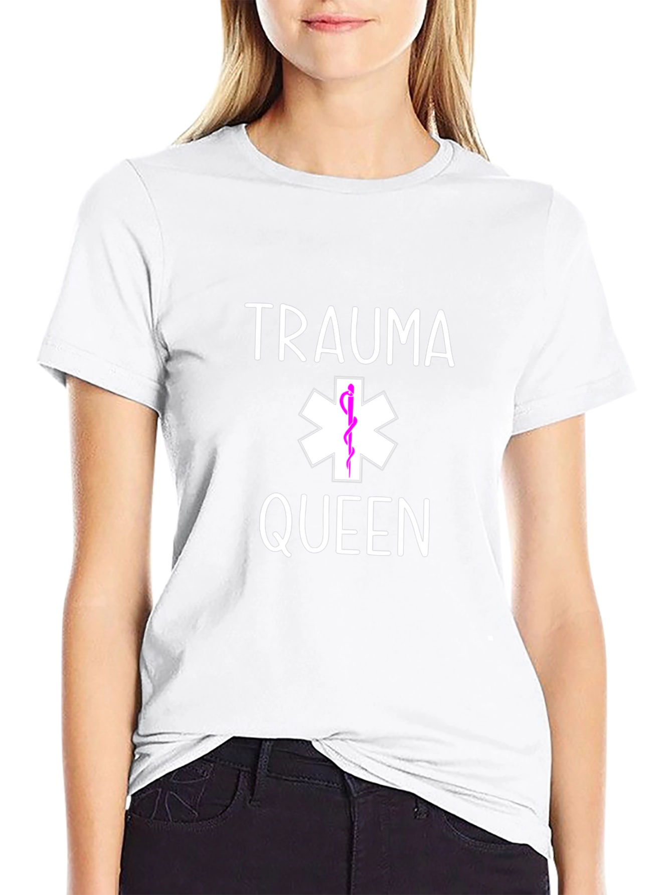 Trauma Queen Graphic Tee - Medical Humor T-Shirt