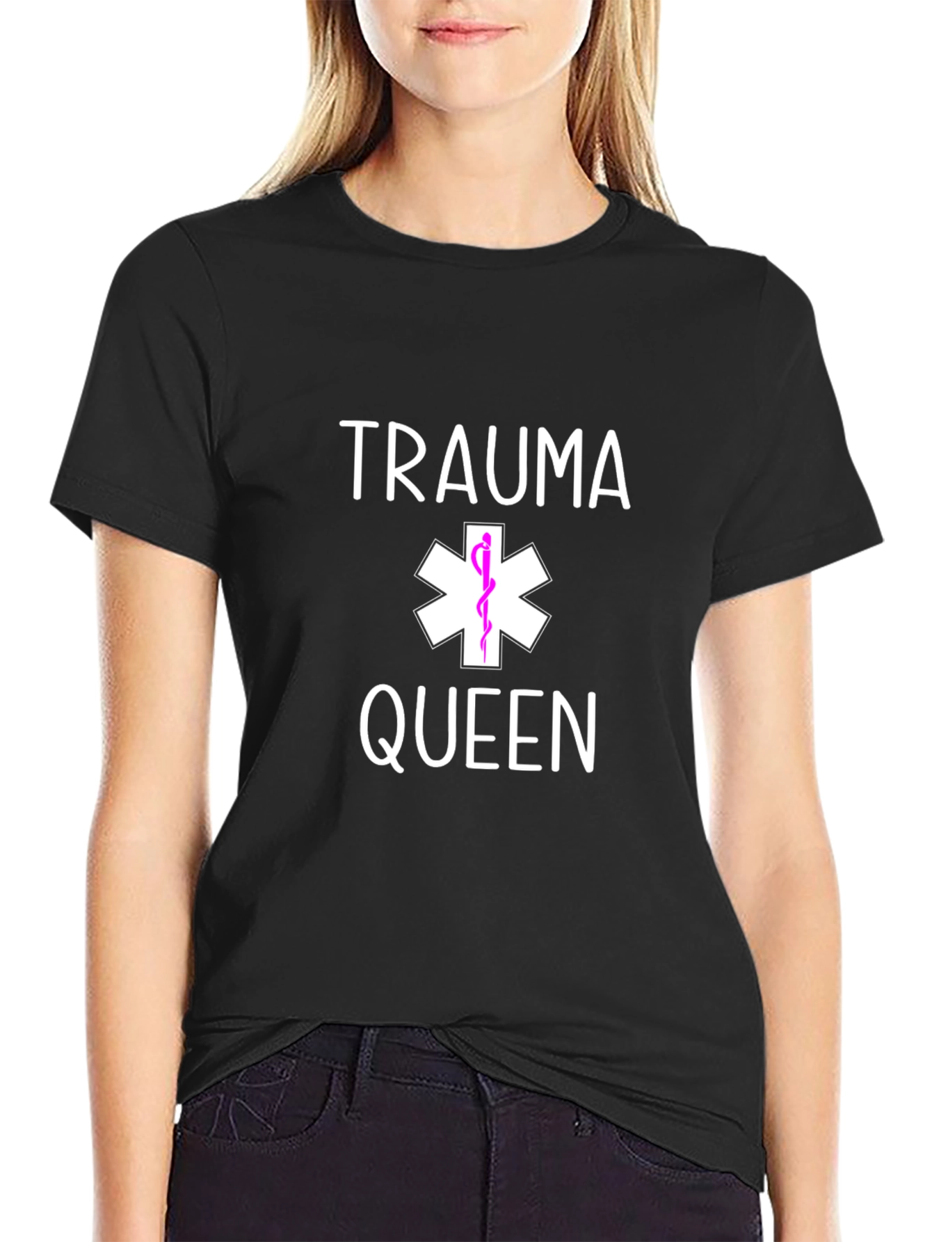 Trauma Queen Graphic Tee - Medical Humor T-Shirt