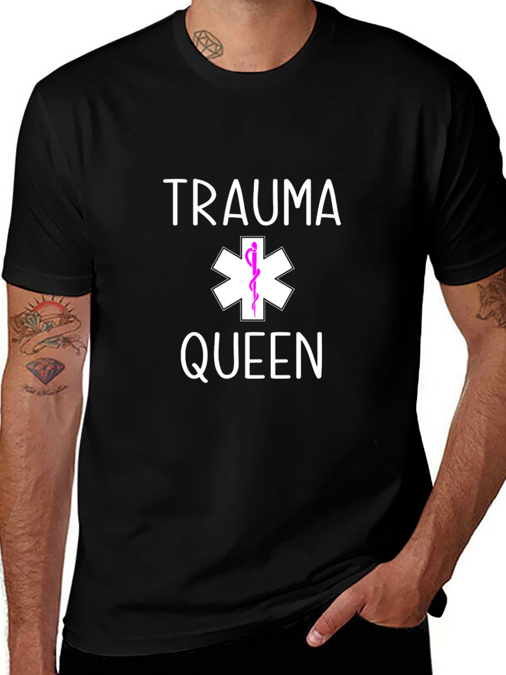 Trauma Queen Graphic Tee - Medical Humor T-Shirt
