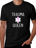 Trauma Queen Graphic Tee - Medical Humor T-Shirt