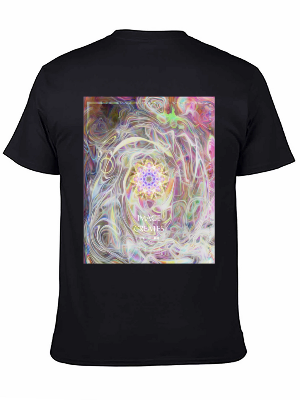 Abstract Art Graphic Tee - Black