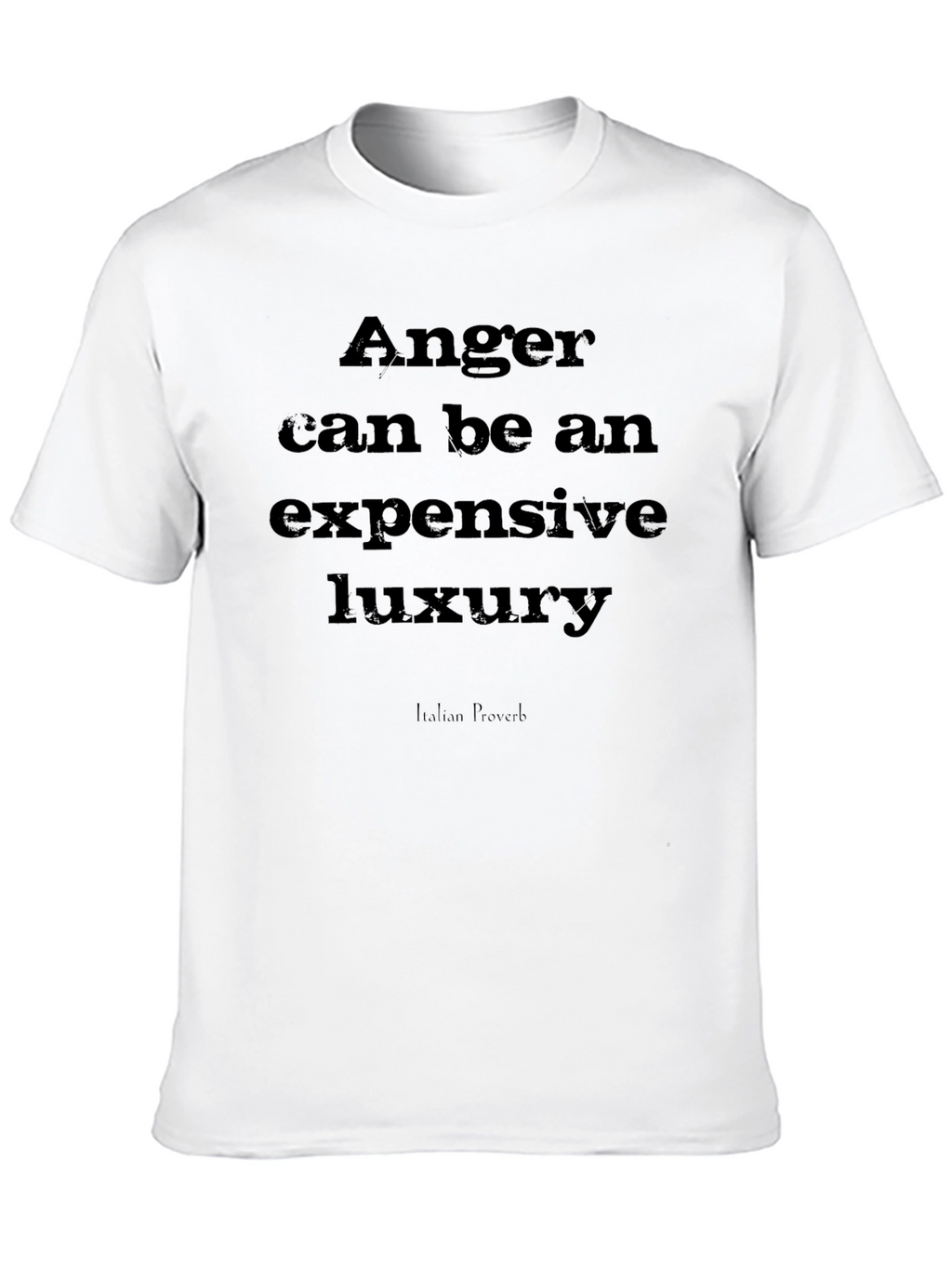 Anger Luxury Italian Proverb Black T-Shirt