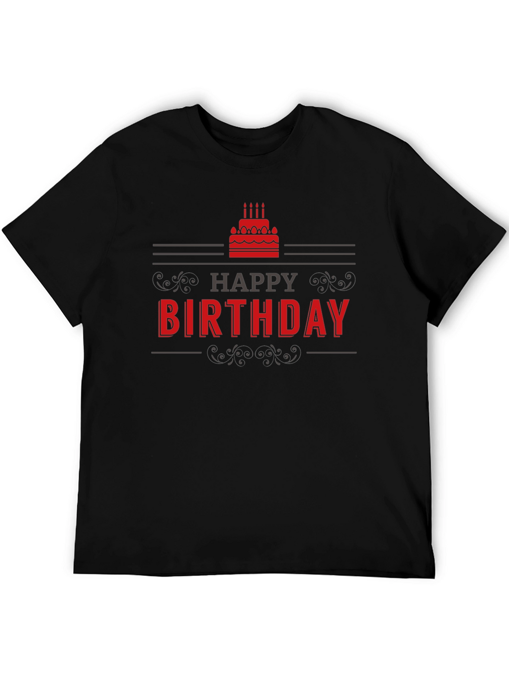 Happy Birthday Graphic T-Shirt - Black