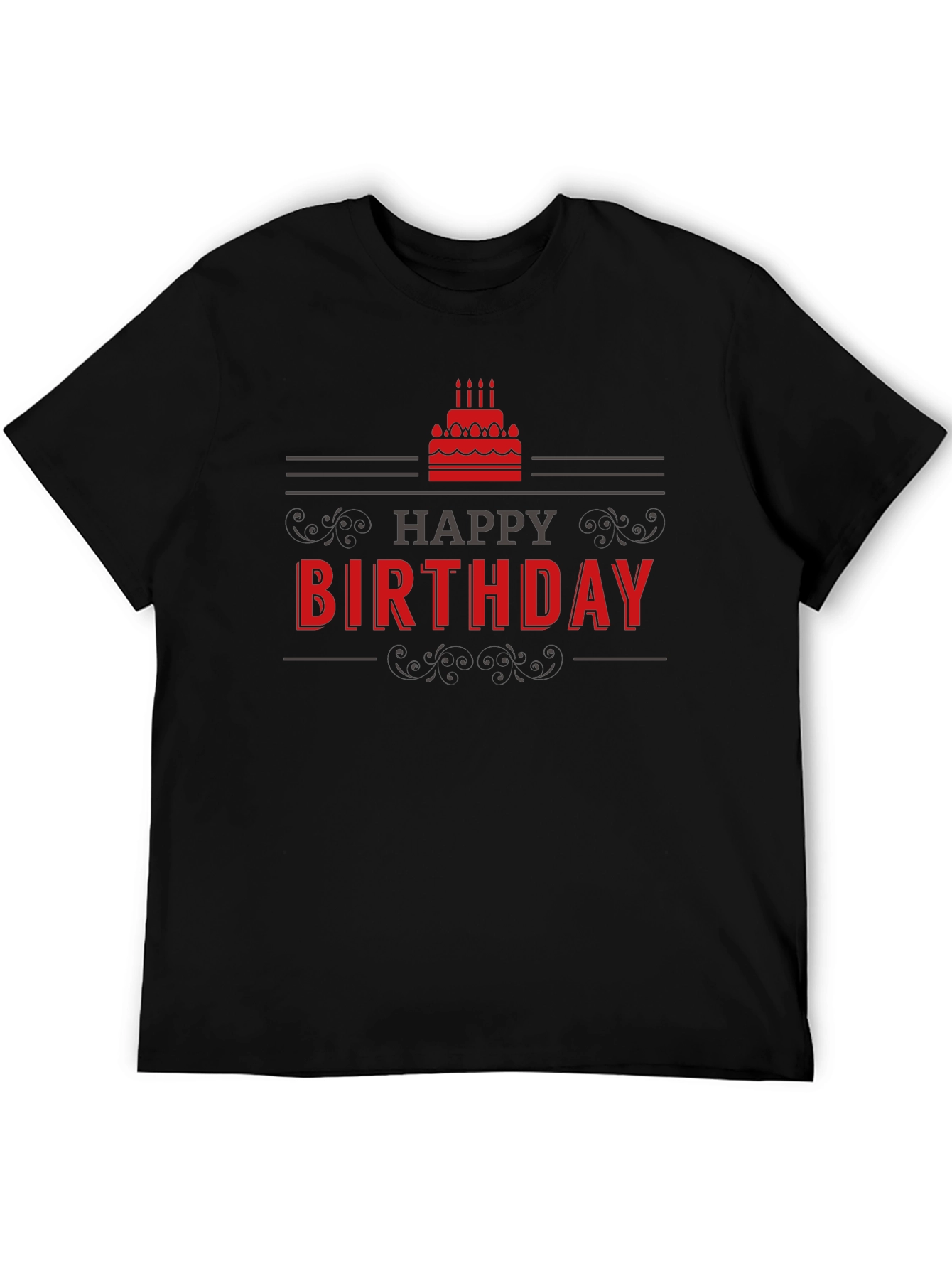 Happy Birthday Graphic T-Shirt - Black