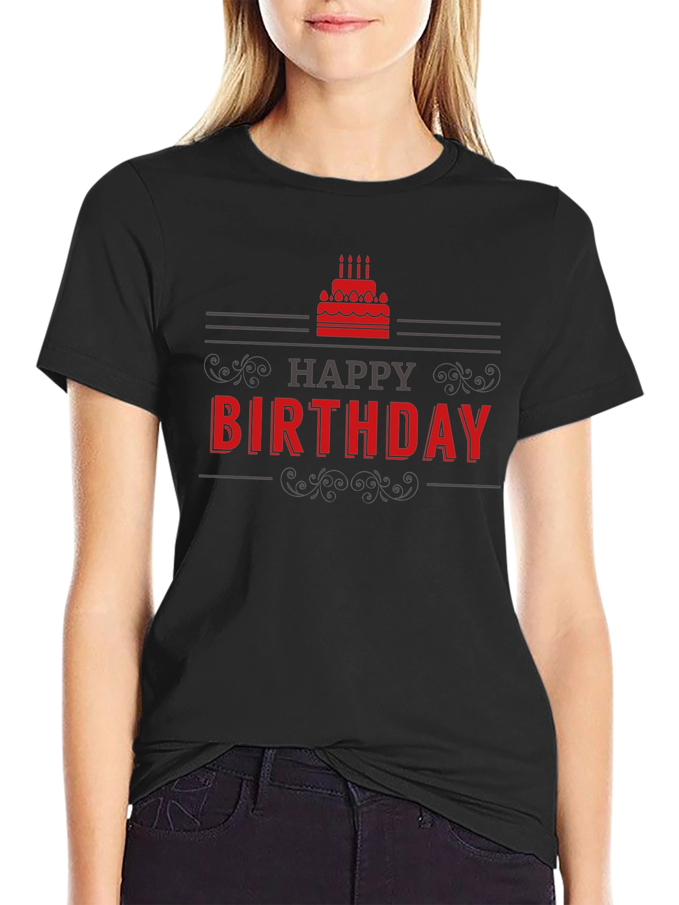 Happy Birthday Graphic T-Shirt - Black