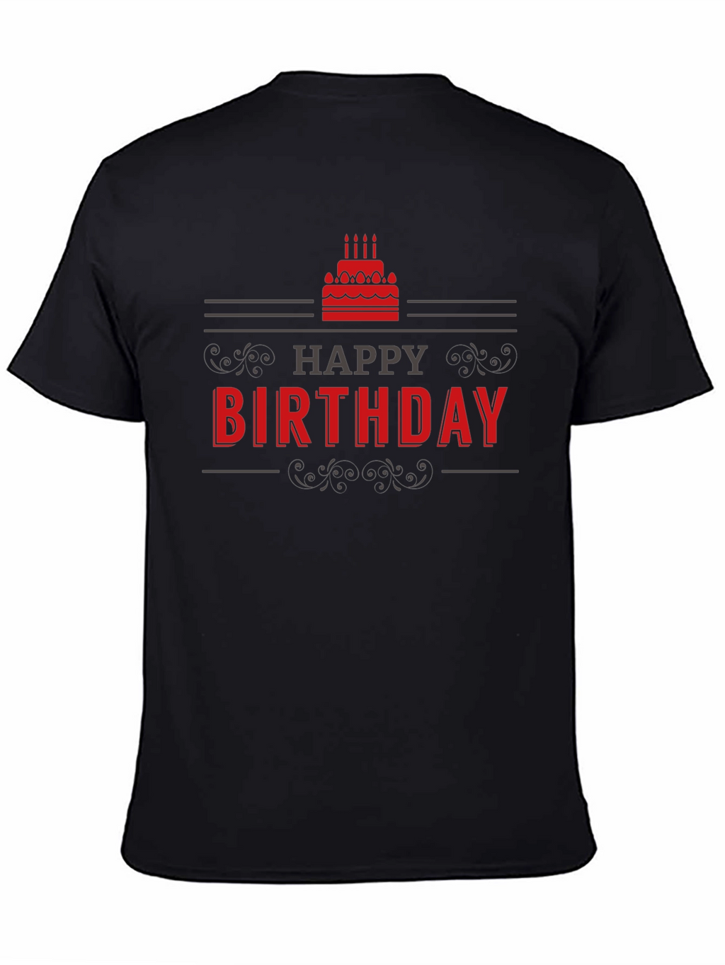 Happy Birthday Graphic T-Shirt - Black