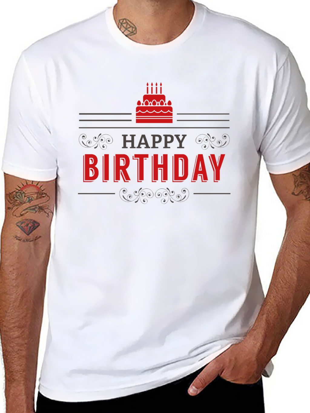 Happy Birthday Graphic T-Shirt - Black