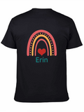 Erin Rainbow Heart Personalized T-Shirt