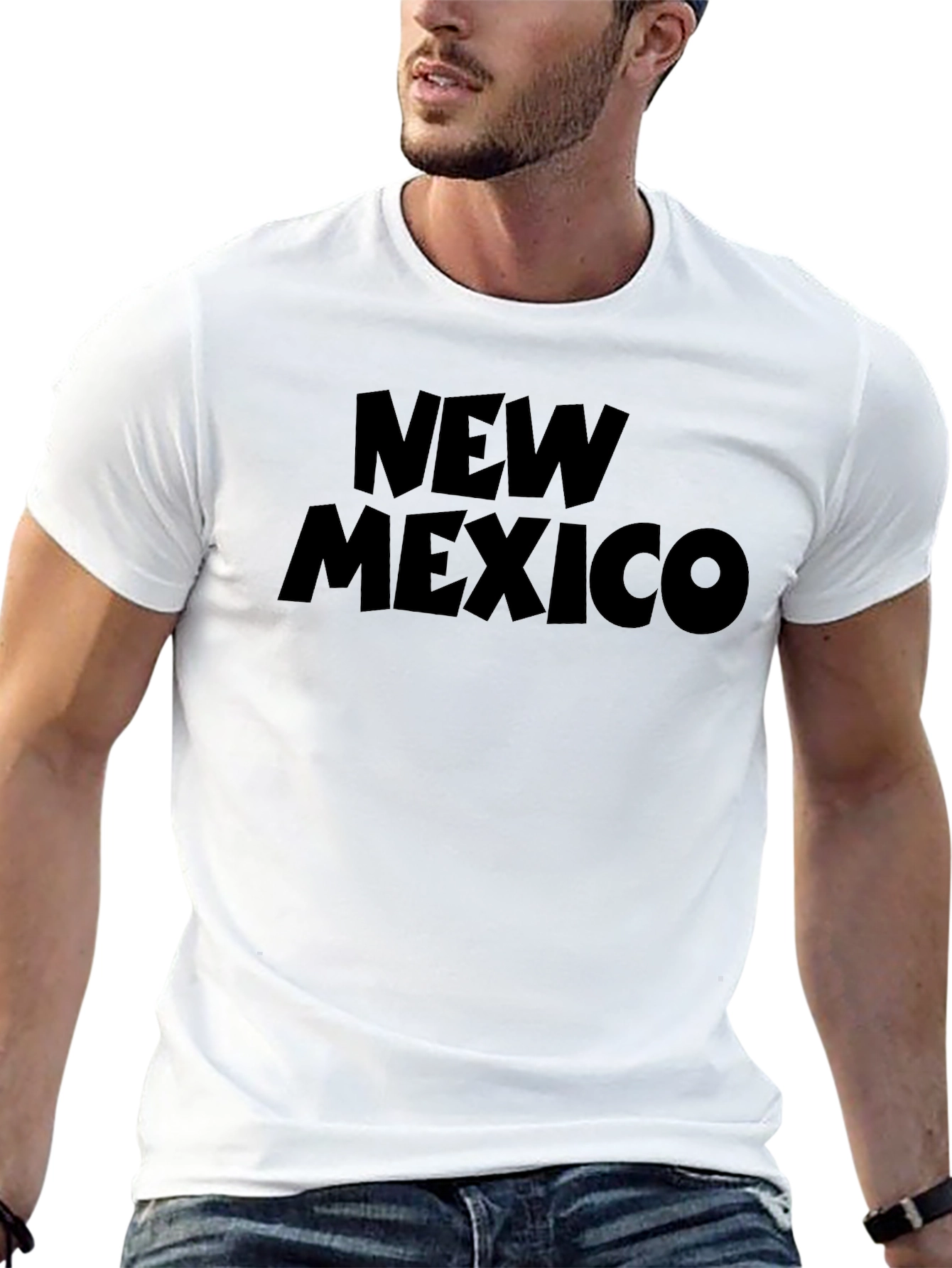 New Mexico Graphic Tee - Black Cotton T-Shirt