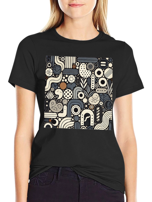 Abstract Art T-Shirt - Geometric Pattern Modern Style