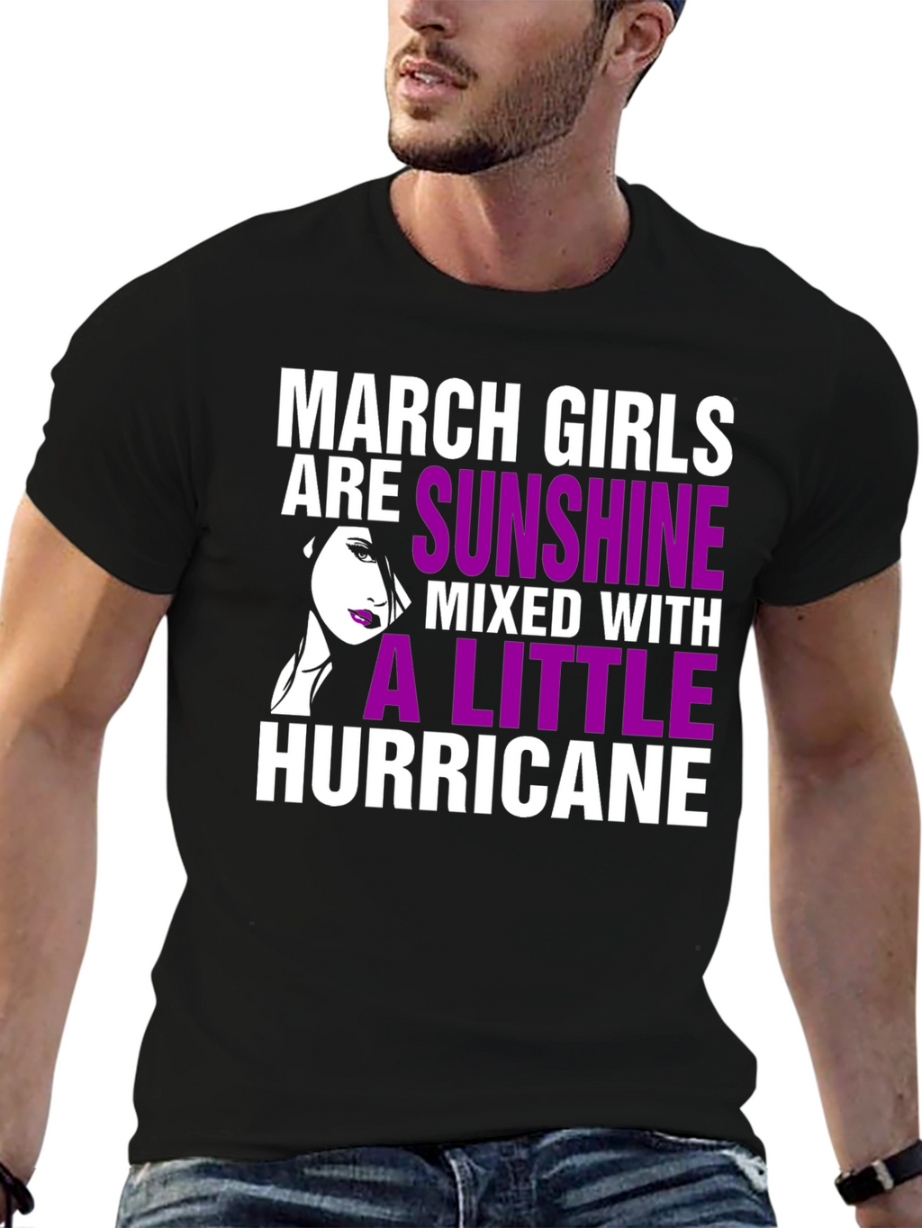 March Girls Sunshine Hurricane Black T-Shirt