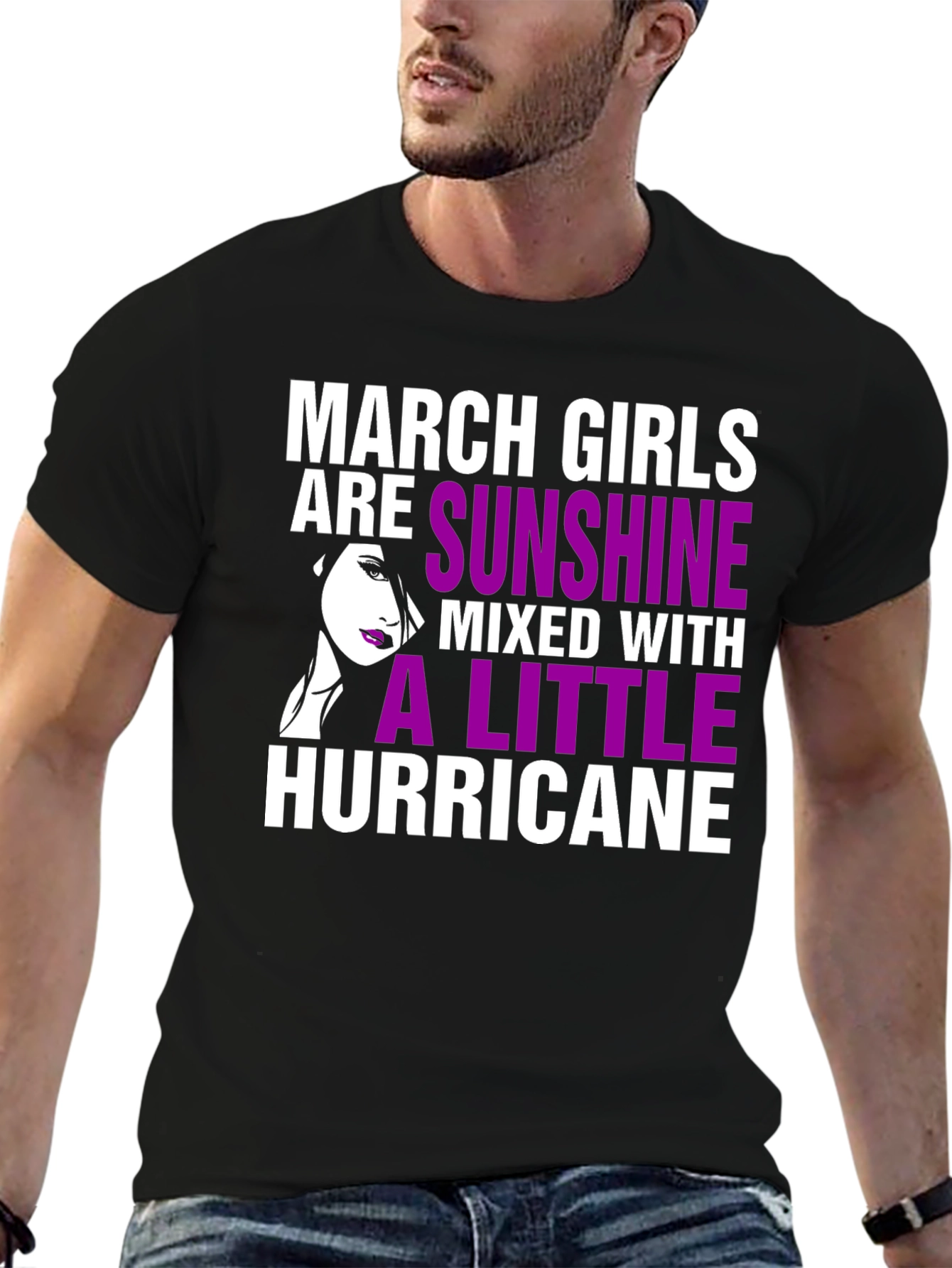 March Girls Sunshine Hurricane Black T-Shirt
