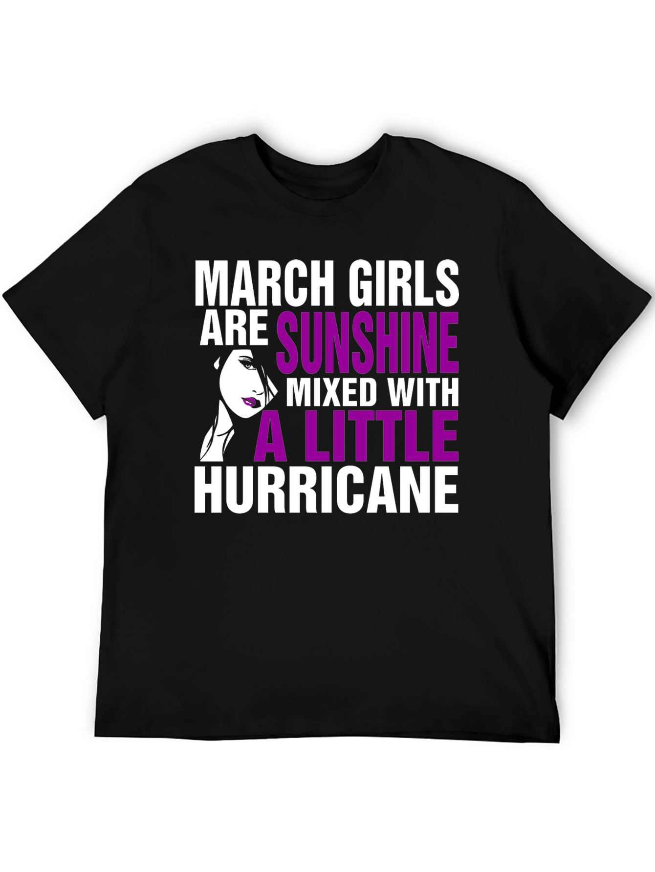 March Girls Sunshine Hurricane Black T-Shirt