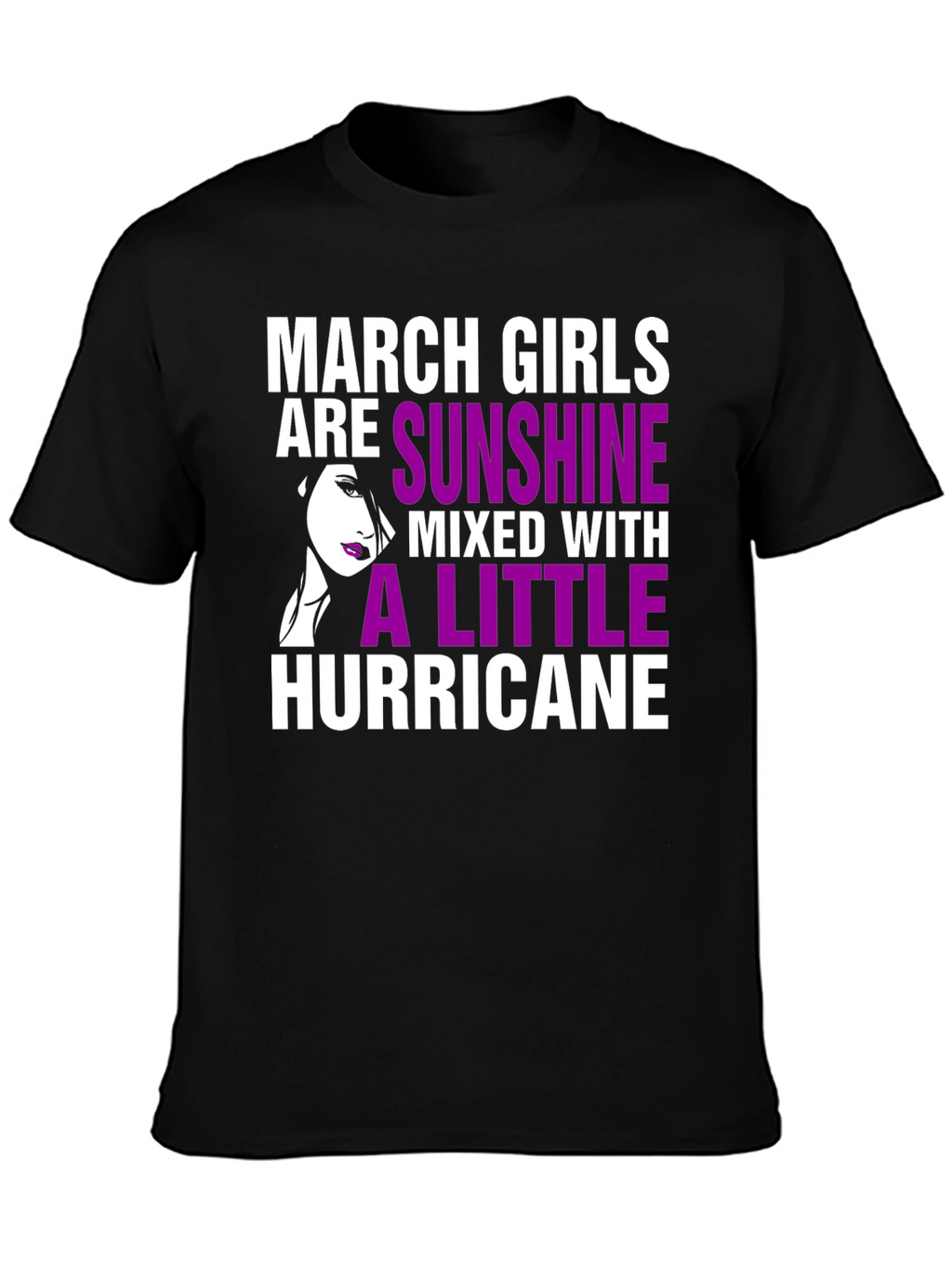 March Girls Sunshine Hurricane Black T-Shirt