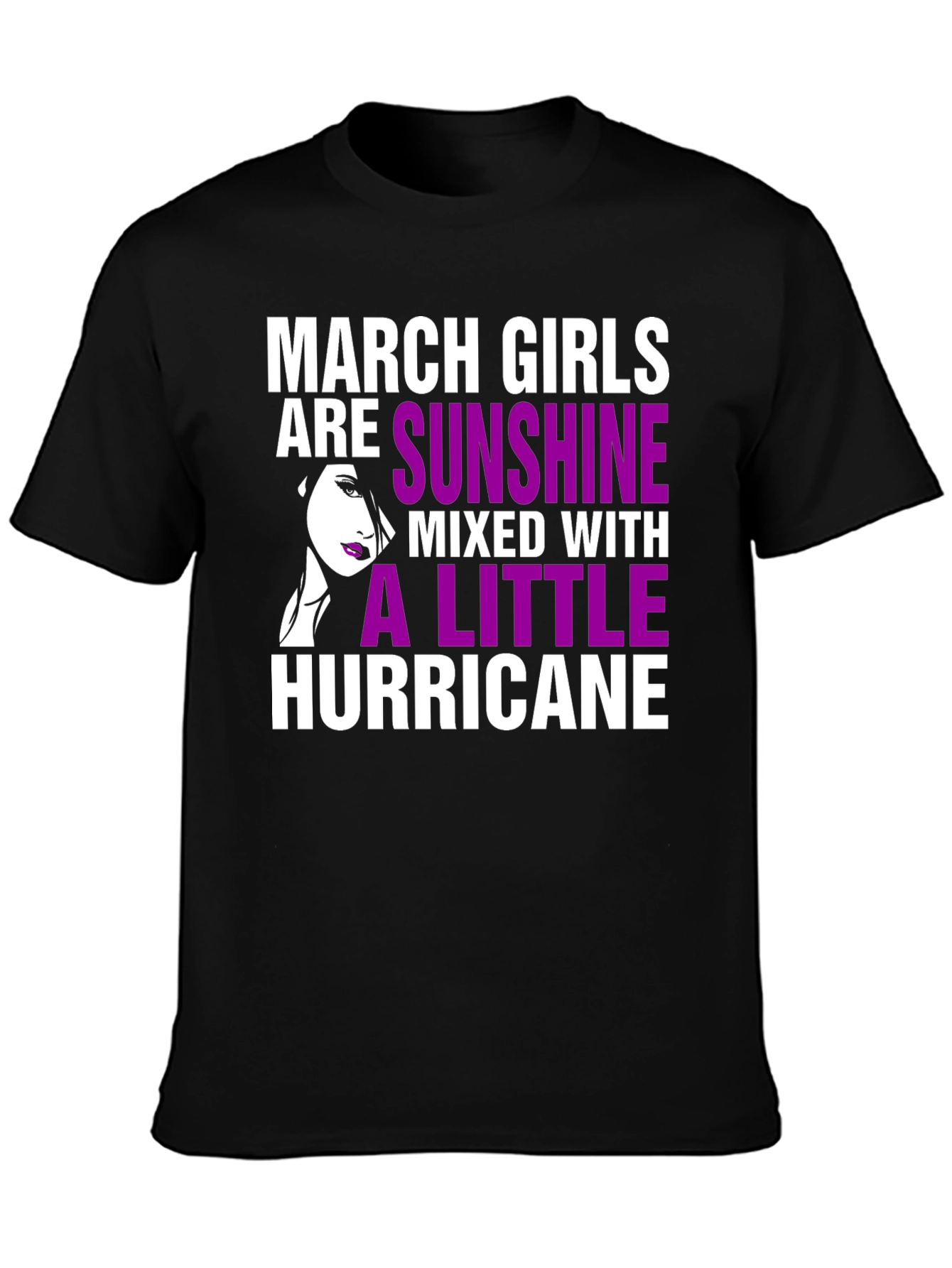 March Girls Sunshine Hurricane Black T-Shirt