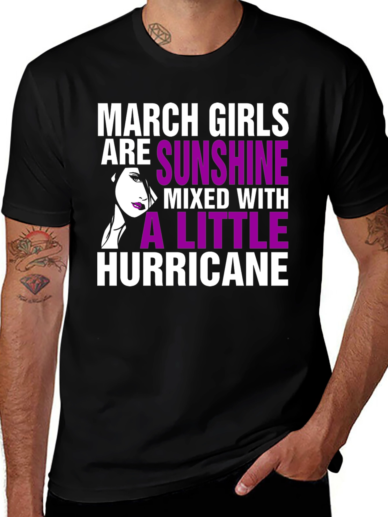 March Girls Sunshine Hurricane Black T-Shirt