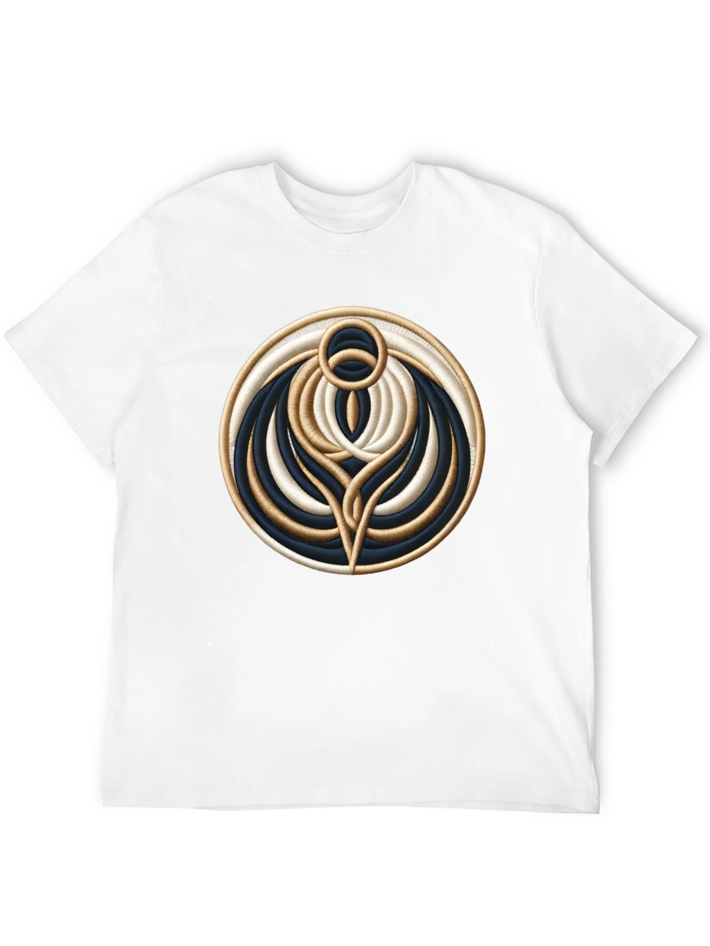 Abstract Embroidered Graphic T-Shirt