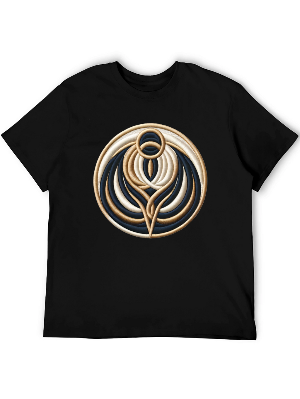Abstract Embroidered Graphic T-Shirt