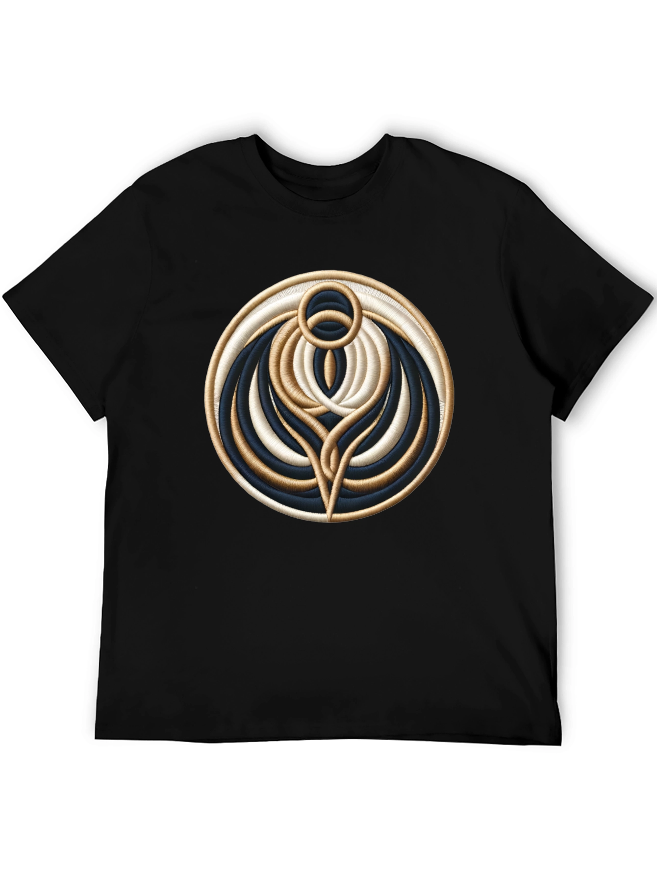 Abstract Embroidered Graphic T-Shirt