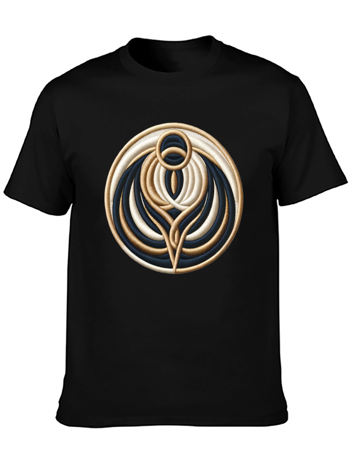 Abstract Embroidered Graphic T-Shirt